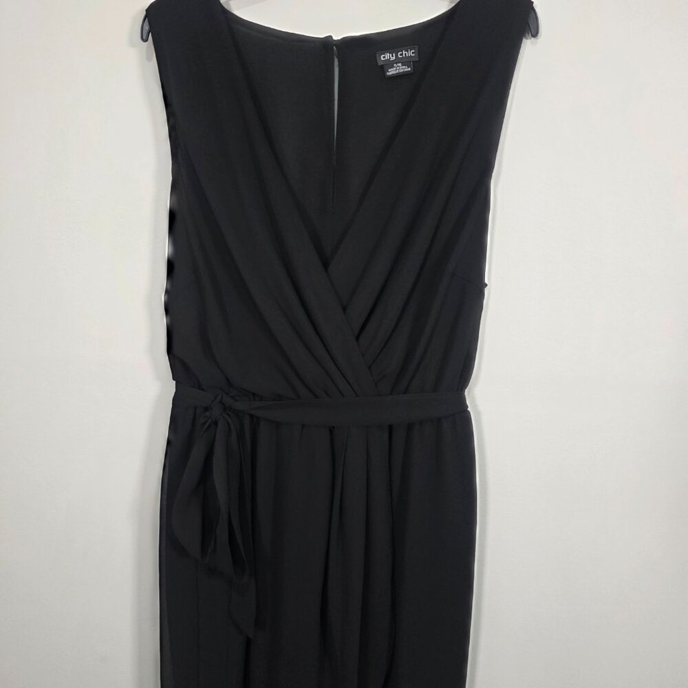 CITY CHIC Trendy Plus‎ Size Sleeveless Faux-Wrap Dress Size 16 - Picture 3 of 8